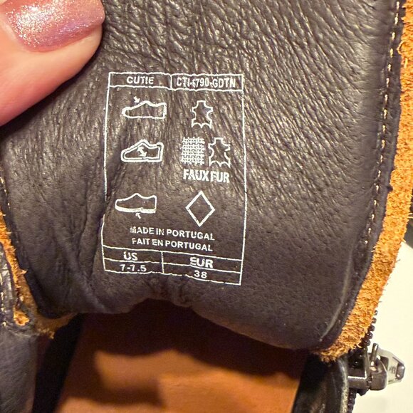 TAOS Women’s “Cutie” Brown Leather Lace-Up Zip-Up Ankle Boots (Size 7-7.5) - Picture 11 of 14